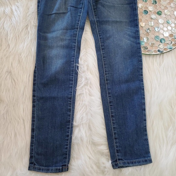 Guess Womens Super High Rise Skinny Jeans Size 26 Blue Distressed Stretch - Picture 5 of 10